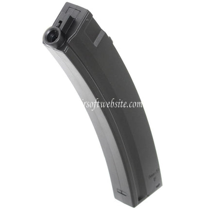 AIRSOFT WEBSITE 100rd Plastik Mid-Cap Magazin Geeignet für Classic Army / CYMA / G&P / Golden Eagle / JG / SRC / Tokyo Marui MP5 Serie AEG-Gewehre Schwarz