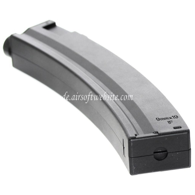 AIRSOFT WEBSITE 100rd Plastik Mid-Cap Magazin Geeignet für Classic Army / CYMA / G&P / Golden Eagle / JG / SRC / Tokyo Marui MP5 Serie AEG-Gewehre Schwarz