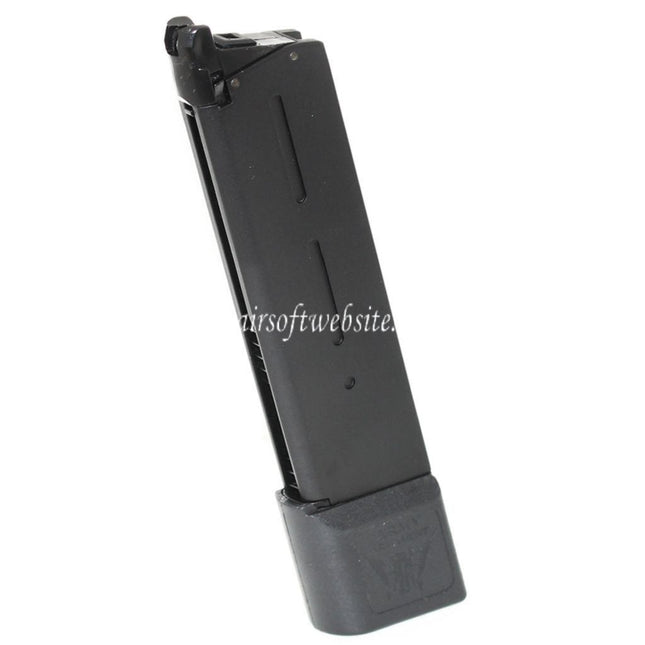ARMY ARMAMENT 26rd Gas Magazin Erweiterter Langer Typ Geeignet für KWC KJ Works DOUBLE BELL E&C Tokyo Marui 1911 Serie GBB Pistolen Airsoft Schwarz