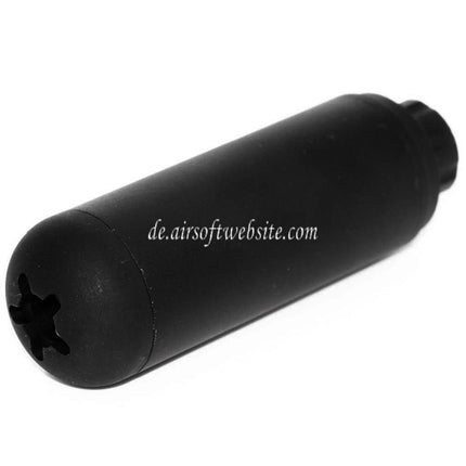5KU 117mm Aluminium Poseidon Stil Micro Schalldämpfer Laufverlängerungsrohr Geeignet für -14mm CCW Gegen den Uhrzeigersinn Lauf Gewehre Airsoft Schwarz