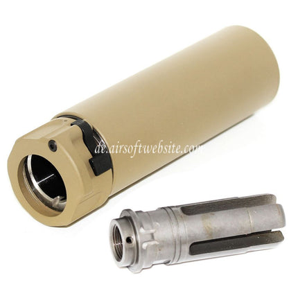 5KU 133mm SOCOM556 Mini-2 RC Schalldämpfer mit Mündungsfeuerdämpfer Geeignet für -14mm CCW Gegen den Uhrzeigersinn Lauf Gewehre Airsoft