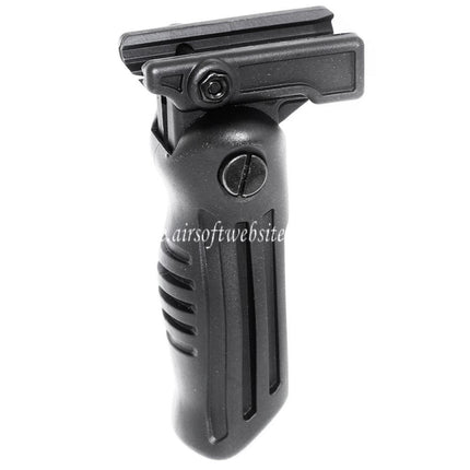 Airsoft Website Polymer Klappbarer taktischer RIS Vertikal Frontgriff Geeignet für 20mm Schienensystem Schwarz
