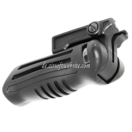 Airsoft Website Polymer Klappbarer taktischer RIS Vertikal Frontgriff Geeignet für 20mm Schienensystem Schwarz