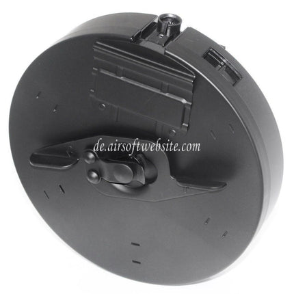 CYMA 450rd Hi-Cap Trommelmagazin Geeignet für CYMA Tokyo Marui King Arms Thompson M1A1 Serie SMG AEG Gewehre Airsoft Schwarz