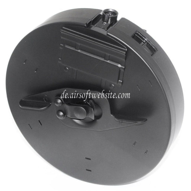 CYMA 450rd Hi-Cap Trommelmagazin Geeignet für CYMA Tokyo Marui King Arms Thompson M1A1 Serie SMG AEG Gewehre Airsoft Schwarz