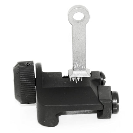 Airsoft Website KAC Stil 300M Metall Hochklappen Kimme Geeignet für MK18 MOD-1 M4 M16 AEG Gewehre Black/Silber