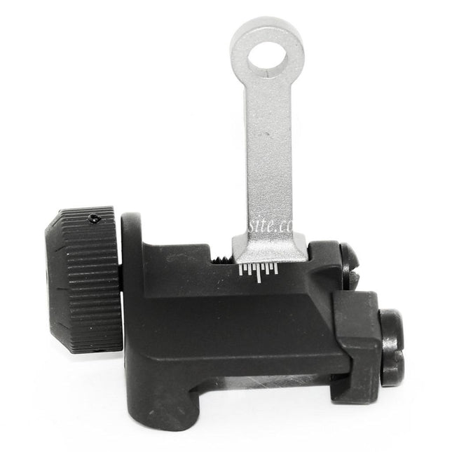 Airsoft Website KAC Stil 300M Metall Hochklappen Kimme Geeignet für MK18 MOD-1 M4 M16 AEG Gewehre Black/Silber