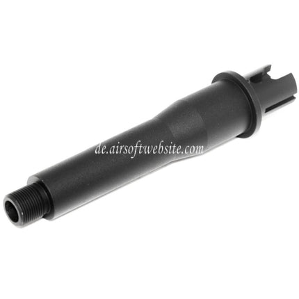 Airsoft Website 5/5.5 Zoll 126mm/139mm Aluminium Kurzer Äußeres Lauf Verbindungsrohr -14mm CCW Gegen den Uhrzeigersinn AEG Schwarz