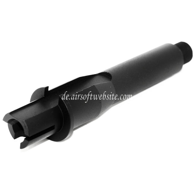 Airsoft Website 5/5.5 Zoll 126mm/139mm Aluminium Kurzer Äußeres Lauf Verbindungsrohr -14mm CCW Gegen den Uhrzeigersinn AEG Schwarz