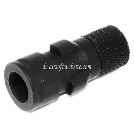 CYMA QD Mündungsfeuerdämpfer mit Muzzle Adapter Geeignet für CM041 CM049 MP5 AEG Gewehre Airsoft Schwarz