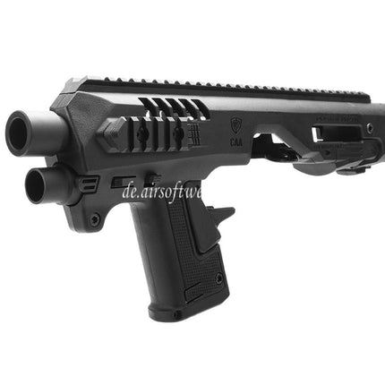 CAA Roni Pistolenkarabiner Conversion Kit Geeignet für KSC VFC Umarex Tokyo Marui G17 G18C G19 G23F Serie GBB Pistolen Airsoft