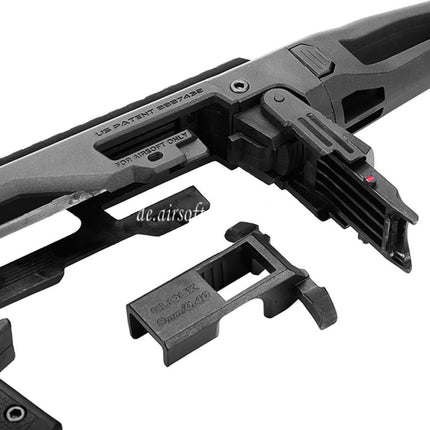 CAA Roni Pistolenkarabiner Conversion Kit Geeignet für KSC VFC Umarex Tokyo Marui G17 G18C G19 G23F Serie GBB Pistolen Airsoft