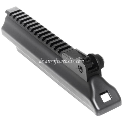 Airsoft Website Obere Empfängerabdeckung mit 20mm Taktikschienen Kimme Geeignet für CYMA Tokyo Marui AKS74U Serie AEG Gewehre Schwarz