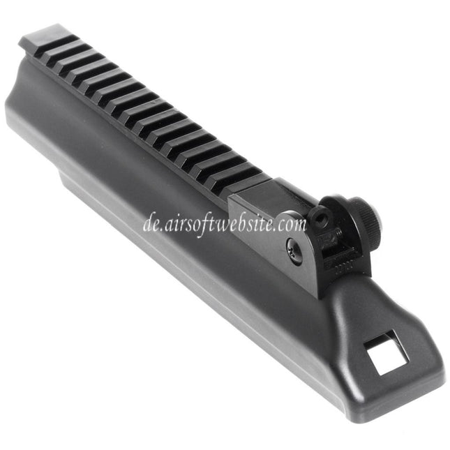 Airsoft Website Obere Empfängerabdeckung mit 20mm Taktikschienen Kimme Geeignet für CYMA Tokyo Marui AKS74U Serie AEG Gewehre Schwarz