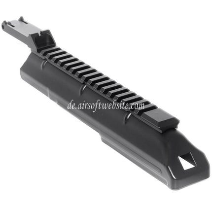 Airsoft Website 288mm Obere Empfängerabdeckung mit 20mm Taktikschienen Kimme Geeignet für CYMA Tokyo Marui AKS74U Serie AEG Gewehre Schwarz