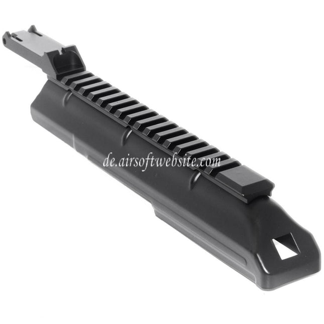 Airsoft Website 288mm Obere Empfängerabdeckung mit 20mm Taktikschienen Kimme Geeignet für CYMA Tokyo Marui AKS74U Serie AEG Gewehre Schwarz