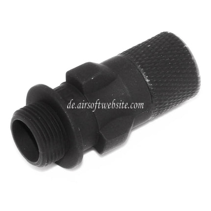 CYMA Metal Mündungsfeuerdämpfer Muzzle Adapter Geeignet für CYMA CM041 PDW MP5 AEG Gewehre Airsoft Schwarz