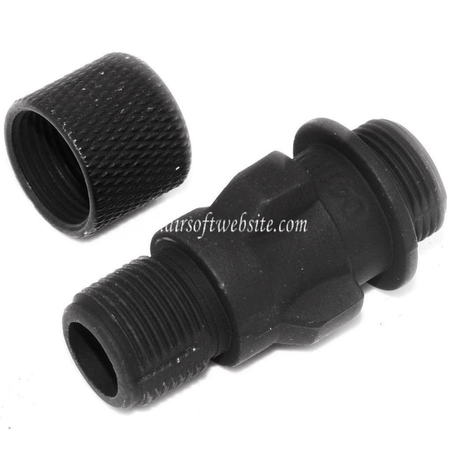 CYMA Metal Mündungsfeuerdämpfer Muzzle Adapter Geeignet für CYMA CM041 PDW MP5 AEG Gewehre Airsoft Schwarz