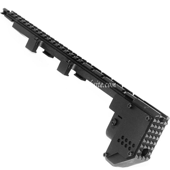 Airsoft Website 328mm Schwertfisch Umbau Schließsatz Obere Schiene Geeignet für PDW MP5K Serie AEG Gewehre Schwarz