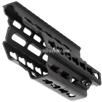 BATTLEAXE 166mm CNC P90 Keymod RAS Handschutz Schienen System Geeignet für Tokyo Marui P90 AEG Gewehre Airsoft Schwarz