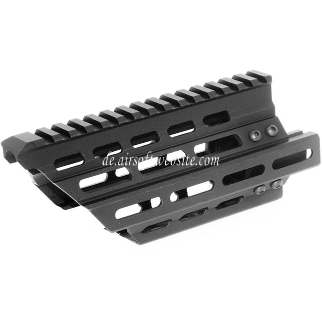 BATTLEAXE 166mm CNC P90 Keymod M-LOK RAS Handschutz Schienen System Geeignet für Tokyo Marui P90 AEG Gewehre Airsoft Schwarz