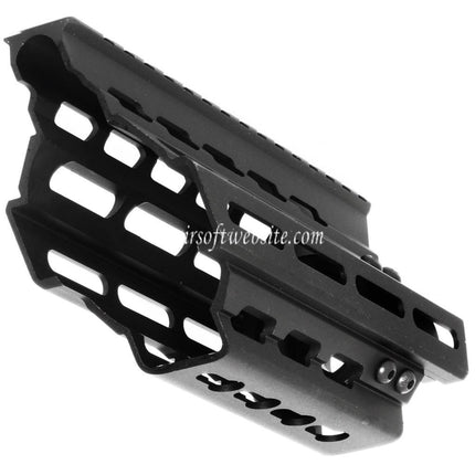 BATTLEAXE 166mm CNC P90 Keymod M-LOK RAS Handschutz Schienen System Geeignet für Tokyo Marui P90 AEG Gewehre Airsoft Schwarz