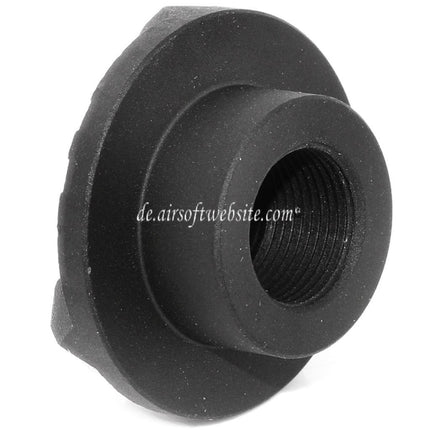AIRSOFT WEBSITE 30mm Strike Face Cookie Typ Mündungsbremse Mündungsfeuerdämpfer geeignet für -14mm CCW Gegenuhrzeigersinn Gewinde Lauf Gewehre schwarz