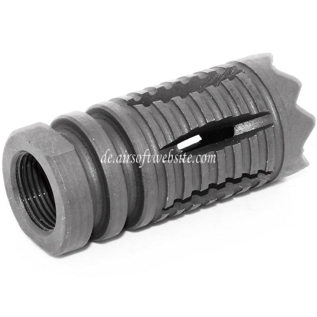 Airsoft Website 50mm Tenderizer Mündungsbremse Mündungsfeuerdämpfer Geeignet für -14mm CCW Gegen den Uhrzeigersinn Lauf Gewehre