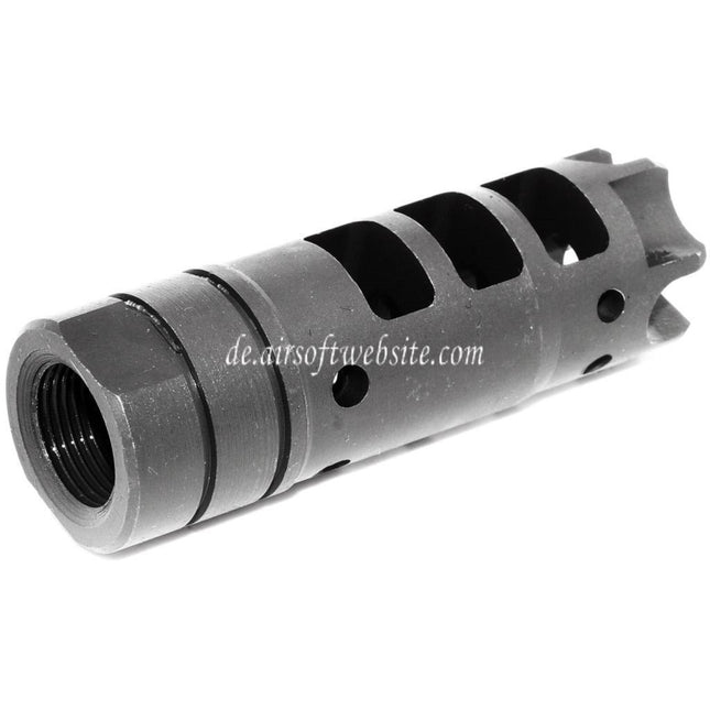 Airsoft Website 65mm LANTAC Dragon Stil DGN556 Mündungsfeuerdämpfer Geeignet für +14mm CW Rechtsgewinde Lauf Gewehre