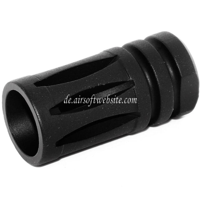 Airsoft Website 45mm Bird Cage M4 M16 Mündungsbremse Mündungsfeuerdämpfer Geeignet für +14mm CW Rechtsgewinde Lauf Gewehre Schwarz