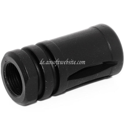 Airsoft Website 45mm Bird Cage M4 M16 Mündungsbremse Mündungsfeuerdämpfer Geeignet für +14mm CW Rechtsgewinde Lauf Gewehre Schwarz