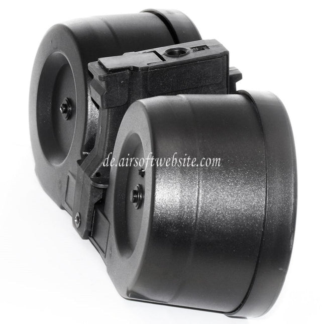 BATTLEAXE 2500rd Electric Sound Control Trommelmagazin Geeignet für AK Serie AEG Gewehre Airsoft Schwarz