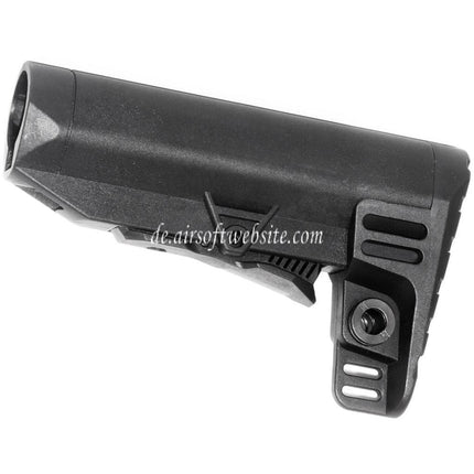 Airsoft Website Einziehbarer Teleskopschaft Geeignet für M4 M16 AEG Gewehre Schwarz