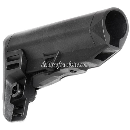 Airsoft Website Einziehbarer Teleskopschaft Geeignet für M4 M16 AEG Gewehre Schwarz