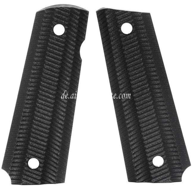 AIRSOFT WEBSITE Plastik Griffabdeckung (Different Stils) Geeignet für DOUBLE BELL ARMY AW WE KJ Tokyo Marui M1911 M.E.U Serie 70 M45A1 WARRIOR GBB Pistolen Schwarz