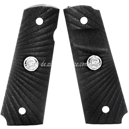 AIRSOFT WEBSITE Plastik Griffabdeckung (Different Stils) Geeignet für DOUBLE BELL ARMY AW WE KJ Tokyo Marui M1911 M.E.U Serie 70 M45A1 WARRIOR GBB Pistolen Schwarz