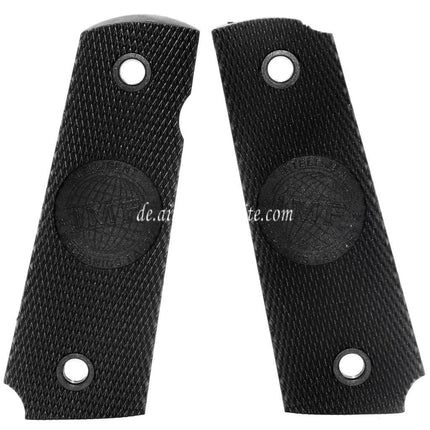 AIRSOFT WEBSITE Plastik Griffabdeckung (Different Stils) Geeignet für DOUBLE BELL ARMY AW WE KJ Tokyo Marui M1911 M.E.U Serie 70 M45A1 WARRIOR GBB Pistolen Schwarz