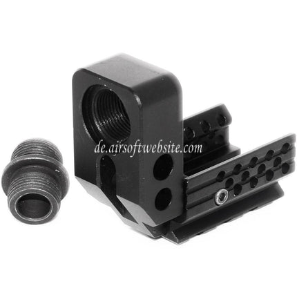 5KU SAS Front Kit Geeignet für WE (WE-TECH) Tokyo Marui G19 Serie GBB Pistolen Airsoft Schwarz