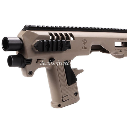 CAA Roni Pistolenkarabiner Conversion Kit Geeignet für KSC VFC Umarex Tokyo Marui G17 G18C G19 G23F Serie GBB Pistolen Airsoft