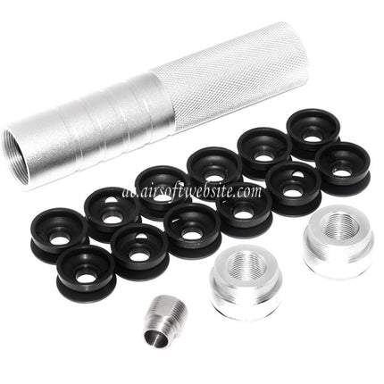 Airsoft Website 146mm 5.75 Zoll Noise Damping Bowl Schalldämpfer Laufverlängerungsrohr +/-14mm CW/CCW Gewinde Lauf Airsoft