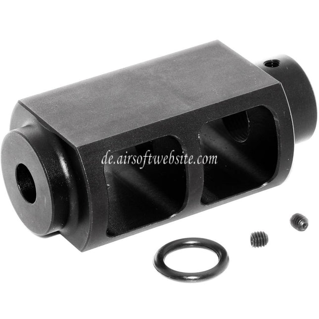 Airsoft Website 76mm M700 Tactical Bolt Action Scharfschütze Mündungsbremse Mündungsfeuerdämpfer Geeignet für -14mm CCW Gegen den Uhrzeigersinn Lauf Gewehre Schwarz