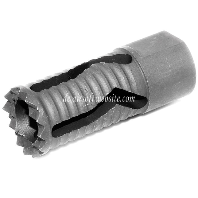 Airsoft Website 57mm Medieval Mündungsbremse Mündungsfeuerdämpfer Geeignet für -14mm CCW Gegen den Uhrzeigersinn Lauf Gewehre