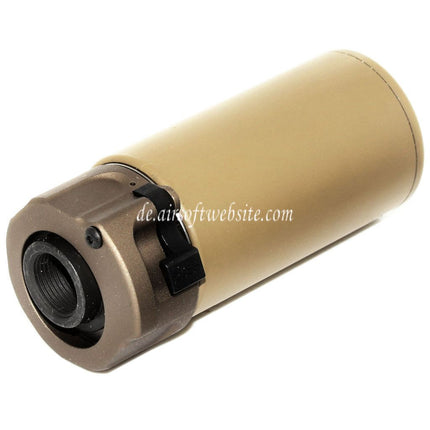 5KU 94mm QD Mini Schalldämpfer mit Mündungsfeuerdämpfer Geeignet für -14mm CCW Gegen den Uhrzeigersinn Lauf Gewehre Airsoft