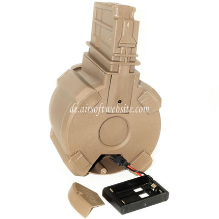 BATTLEAXE 1400rd Klangsteuerung Elektrisch Trommelmagazin Geeignet für G36 Serie AEG Gewehre Airsoft