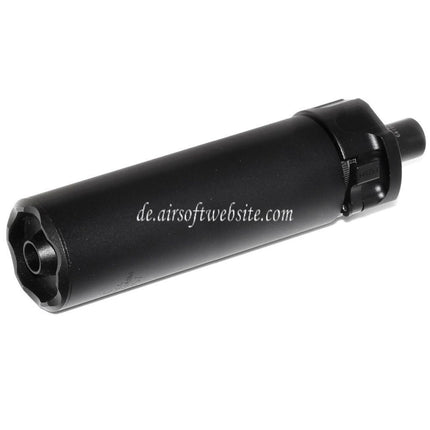 5KU 133mm SOCOM46 Mini Schalldämpfer mit Mündungsfeuerdämpfer Geeignet für +12mm CW Rechtsgewinde Lauf Gewehre Airsoft