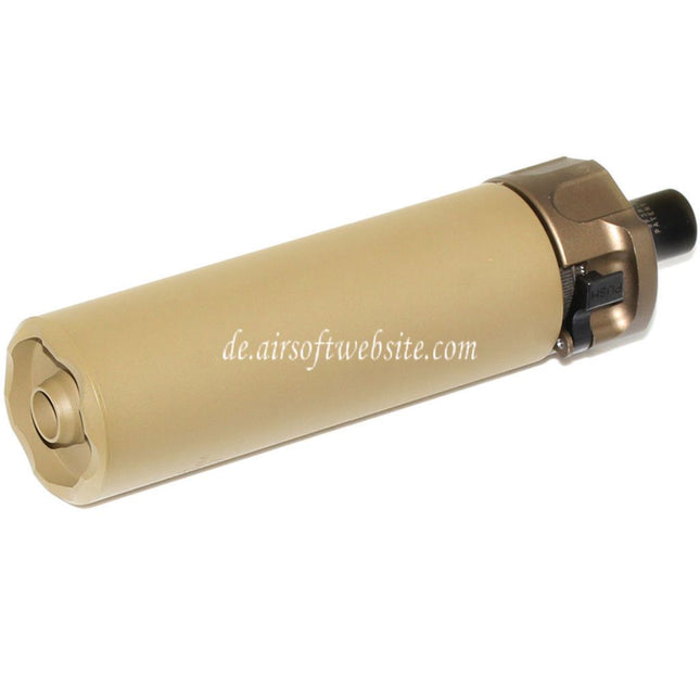 5KU 133mm SOCOM46 Mini Schalldämpfer mit Mündungsfeuerdämpfer Geeignet für +12mm CW Rechtsgewinde Lauf Gewehre Airsoft