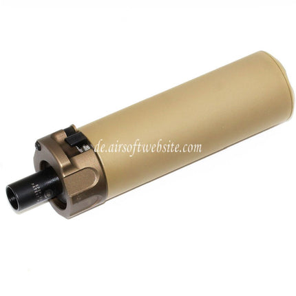 5KU 133mm SOCOM46 Mini Schalldämpfer mit Mündungsfeuerdämpfer Geeignet für +12mm CW Rechtsgewinde Lauf Gewehre Airsoft