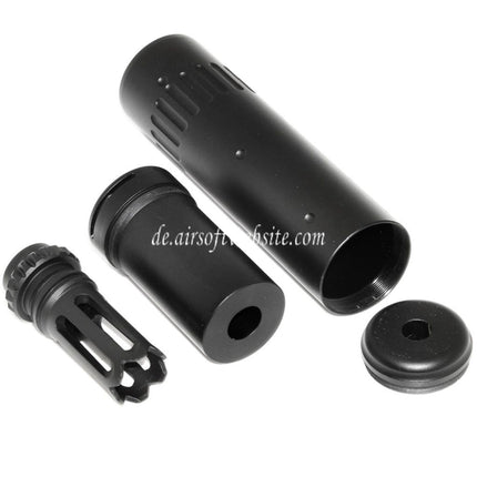 CYMA 150mm AAC SCAR-SD 5.56 QD Schalldämpfermit Mündungsfeuerdämpfer Geeignet für -14mm CCW Gegen den Uhrzeigersinn Lauf Gewehre Airsoft Schwarz