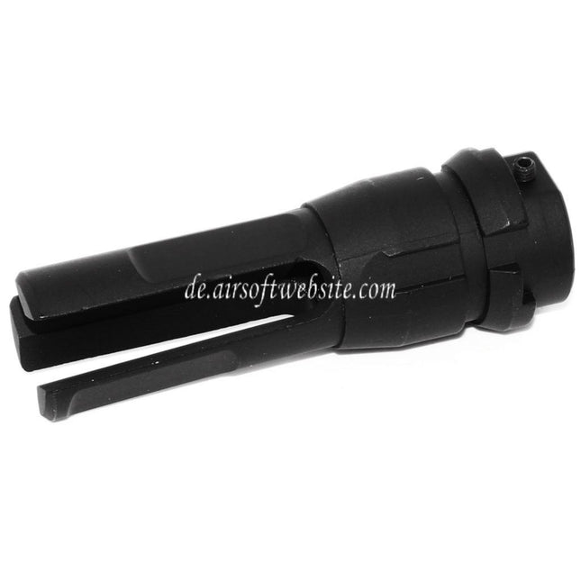 APS 70mm 3-Prong Mündungsbremse Mündungsfeuerdämpfer Geeignet für -14mm CCW CCW Gegen den Uhrzeigersinn Lauf Gewehre Airsoft Schwarz
