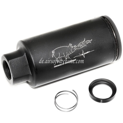 APS EMG Lizenziert Noveske KX3 Einstellbarer Soundverstärker Mündungsbremse Mündungsfeuerdämpfer Geeignet für -14mm CCW Gegen den Uhrzeigersinn Lauf Gewehre Airsoft Schwarz